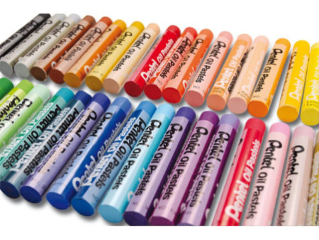 PentelArts Pastels à huile PHN4, étui en plastique de 50