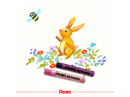 PentelArts Pastels à huile PHN4, étui en plastique de 50