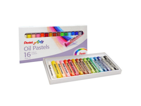 PentelArts Pastels à l'huile PHN4, étui en plastique de 16