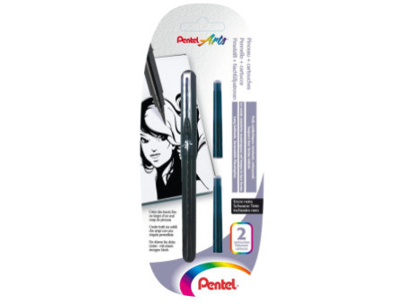PentelArts Stylo pinceau Brush Pen, corps noir