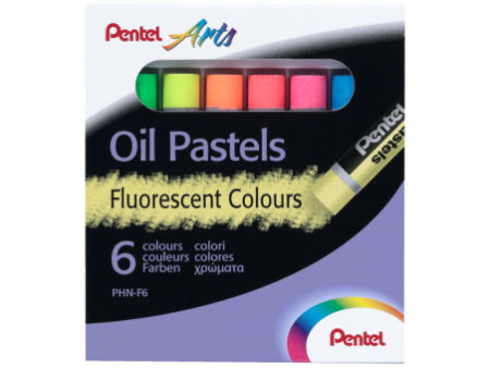 PentelArts Pastels à l'huile PHN-F6, set de 6, fluorescents