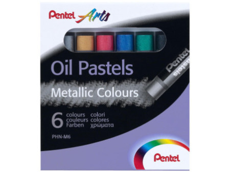 PentelArts Pastel à l'huile PHN-F6, set de 6, métallisé