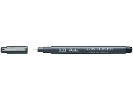 PentelArts Permanent Feutre technique Pointliner, noir