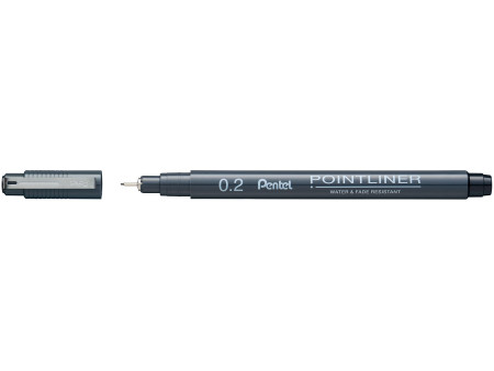 PentelArts Feutre technique permanent Pointliner, noir