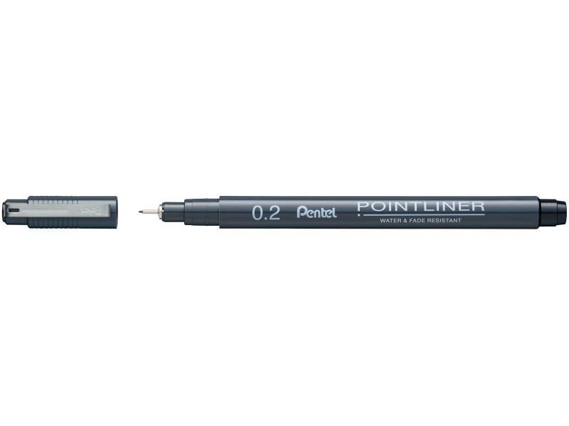 PentelArts Feutre technique permanent Pointliner, noir