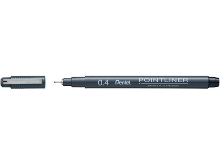 PentelArts Permanent Feutre technique Pointliner, noir