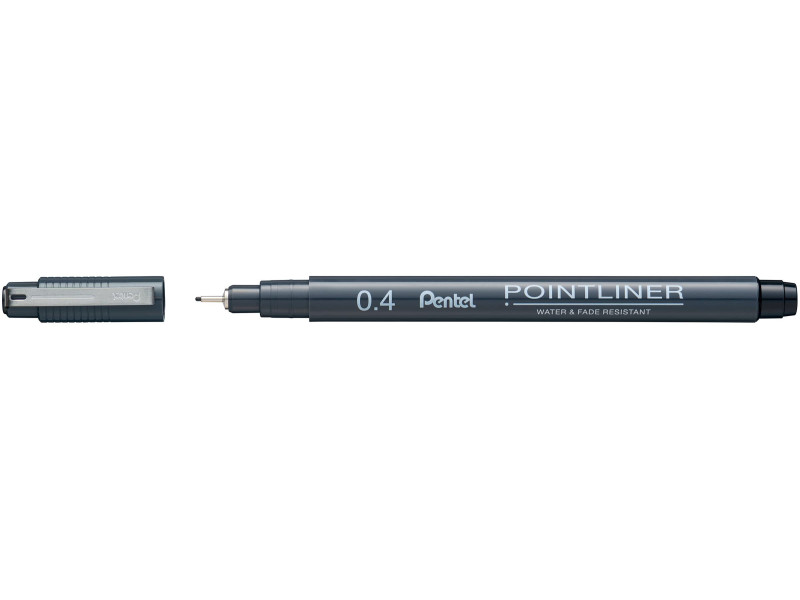 PentelArts Permanent Feutre technique Pointliner, noir