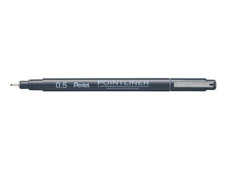 PentelArts Permanent Feutre technique Pointliner, gris