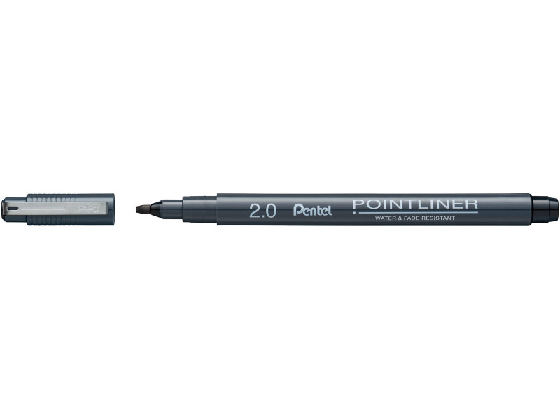 PentelArts Permanent Feutre technique Pointliner, noir