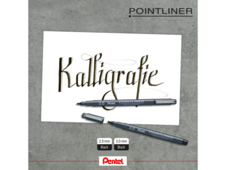 PentelArts Permanent Feutre technique Pointliner, noir