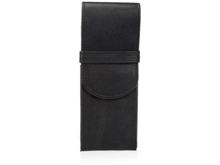 Alassio Etui pour stylo, pour 3 stylos, noir, cuir véritable
