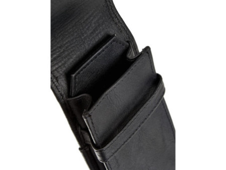 Alassio Etui pour stylo, pour 3 stylos, noir, cuir véritable