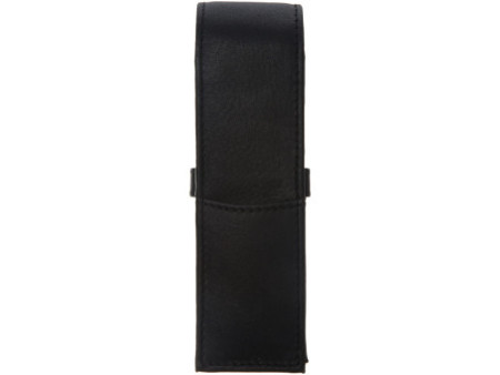 Alassio Etui pour stylo, pour 2 stylos, noir, cuir véritable