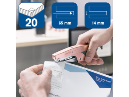 Rapid Pince agrafeuse Maxi SP, capacité: 20 feuilles,or rosé