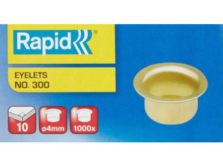 Rapid Oeillets n. 300, laiton, diamètre: 4 mm