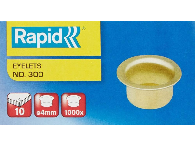 Rapid Oeillets n. 300, laiton, diamètre: 4 mm