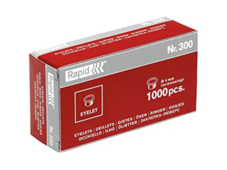 Rapid Oeillets n. 300, laiton, diamètre: 4 mm