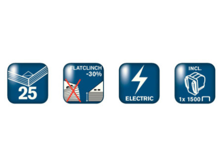 Rapid Agrafeuse électrique Supreme 5025e, blanc/gris