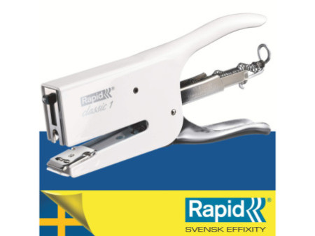 Rapid Pince agrafeuse Classic K1 Retro Coconut Kiss, blanc