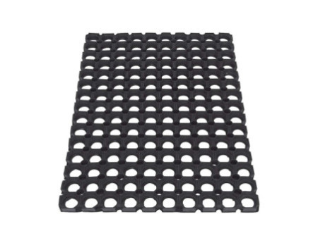 miltex Tapis caillebotis en caoutchouc Scriper, noir