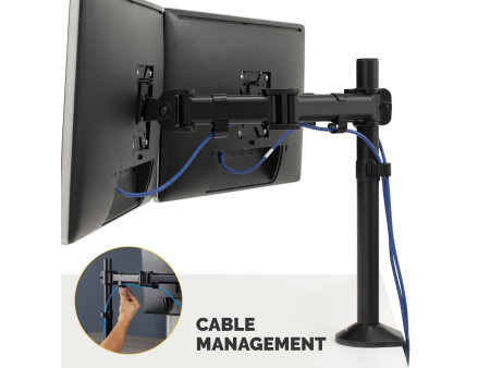 Fellowes Bras support pour écran double Reflex, noir