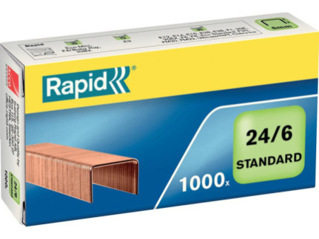 Rapid Agrafes Standard 24/6, cuivré