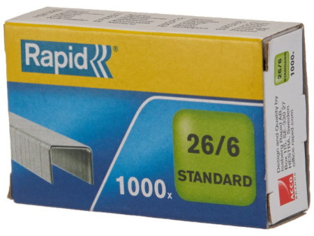 Rapid Agrafes Standard 26/6, galvanisé
