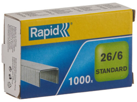 Rapid Agrafes Standard 26/6, galvanisé
