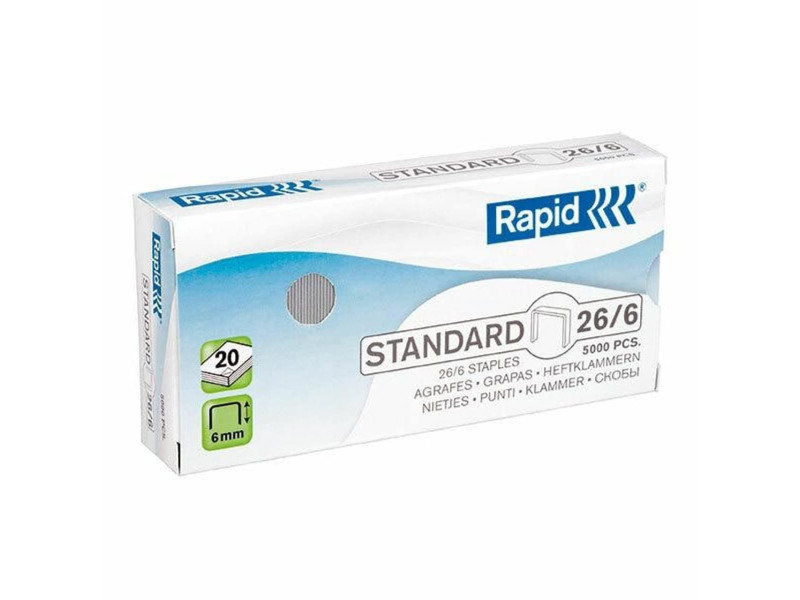 Rapid Agrafes Standard 26/6, galvanisé