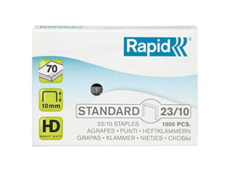 Rapid Agrafes Standard 23/10, galvanisé
