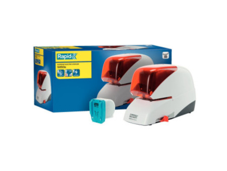 Rapid Agrafeuse électrique Supreme 5050e, argent/orange