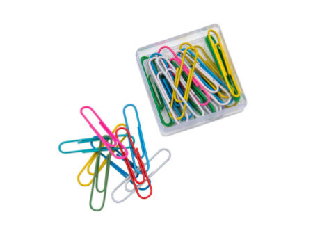 WEDO Trombones recouverts de plastique, 50 mm, assorti