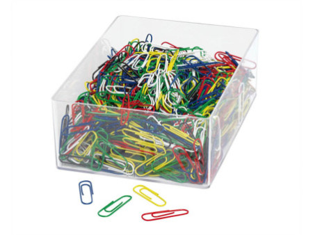 WEDO Trombones recouverts de plastique, 27 mm, assorti