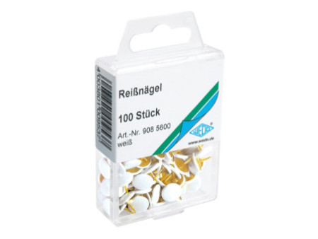 WEDO Punaises, blanches, diamètre: 10 mm, petit paquet