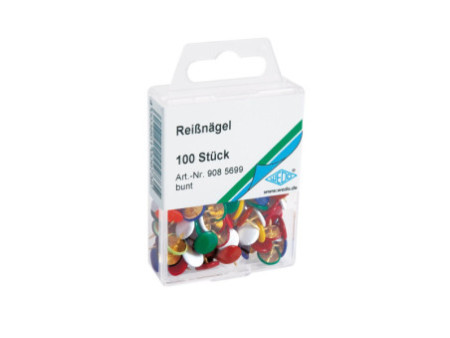 WEDO Punaises, revêtement en pastique, multicolore