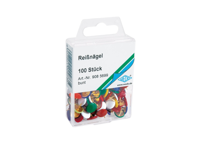 WEDO Punaises, revêtement en pastique, multicolore