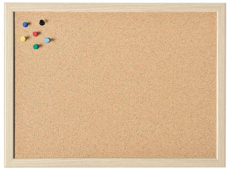 magnetoplan Tableau en liège avec cadre bois, (L)800 x