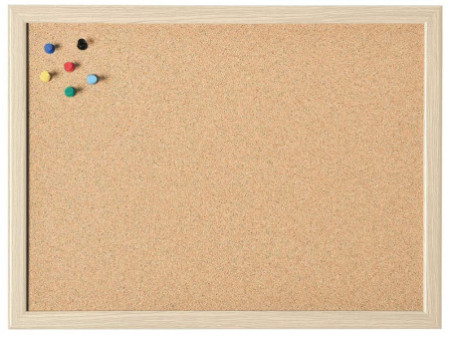 magnetoplan Tableau en liège avec cadre en bois, (l)1.000 x