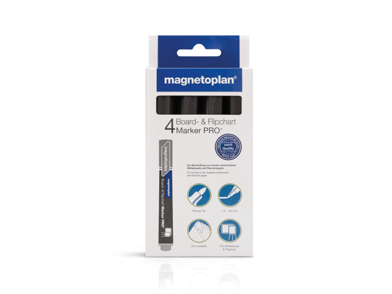 magnetoplan Marqueur pour tableau blanc & chevalet PRO+,noir