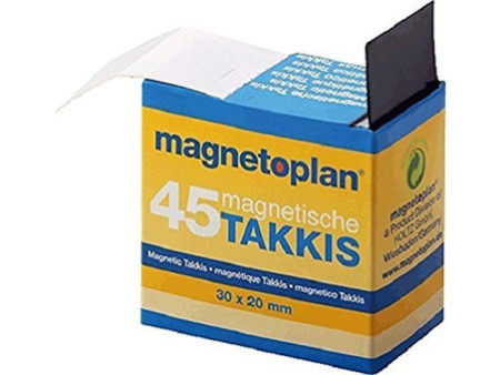 magnetoplan Takkis 30 x 20 mm, autocollant, noir