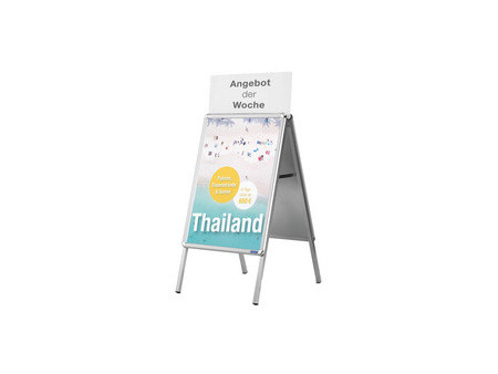 magnetoplan Chevalet publicitaire SP, A1, argent/argent