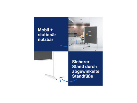 magnetoplan tableau de présentation,(L)1200x(H)1500 mm, gris