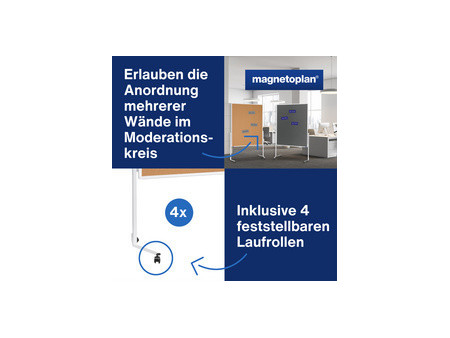 magnetoplan tableau de présentation, (L)1200x(H)1500mm,liège