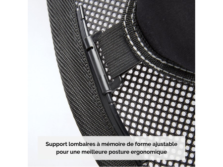 Fellowes Support dorsal en maille Professionnel Series, noir