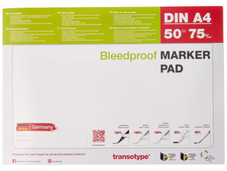 transotype Bloc pour marqueur, A4, 75 g/m2, 50 feuilles