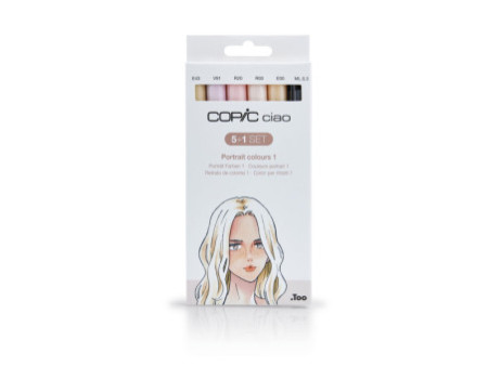COPIC Marqueur ciao, kit de 5+1 'Portrait 1'