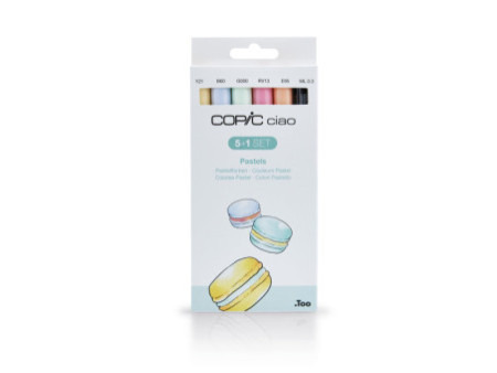 COPIC Marqueur ciao, kit de 5+1 'Pastels'
