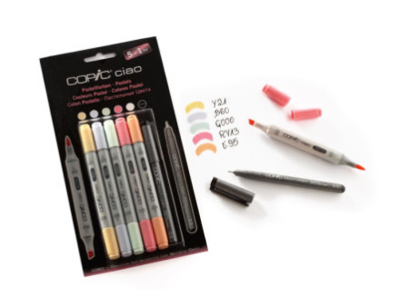 COPIC Marqueur ciao, kit de 5+1 'Pastels'