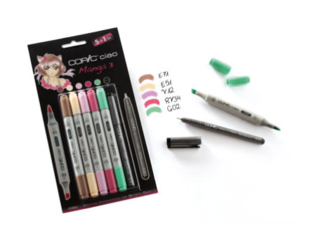 COPIC Kit de marqueurs ciao 5+1 Set, Manga 3
