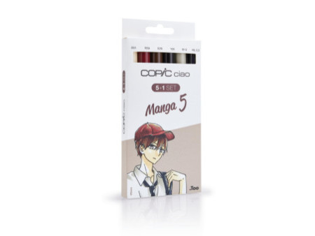 COPIC Kit de marqueurs ciao 5+1, Manga 5
